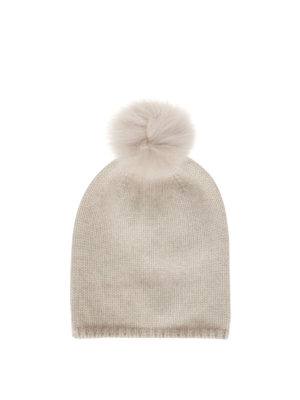 Max Mara: berretti - Berretto Crasso in cashmere con pompon