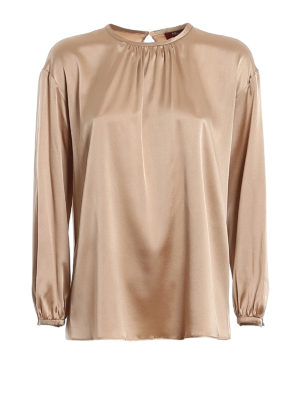 Max Mara: Blusen - Bluse - Camel