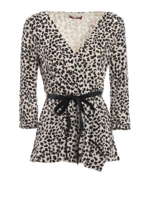 Max Mara: bluse - Blusa Cestino in jersey animalier