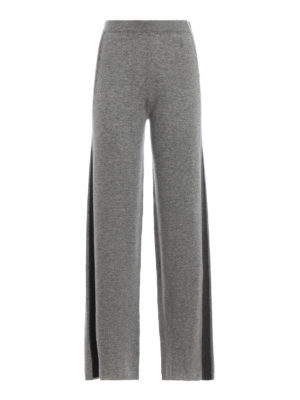 Max Mara: pantaloni casual - Pantaloni Filante in lana e cashmere grigi