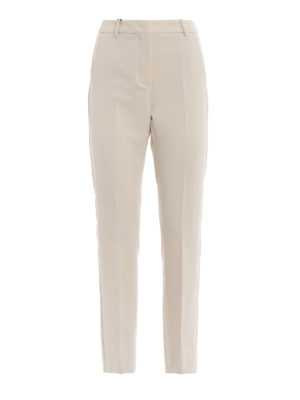 Max Mara: pantaloni casual - Chino in cady di viscosa stretch Pesche