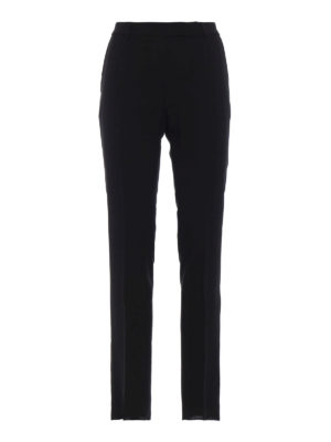 Max Mara: pantaloni casual - Pantaloni sigaretta Stilla in lana nera