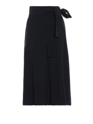 Max Mara: pantaloni casual - Culotte vita alta Vista in gabardina di lana