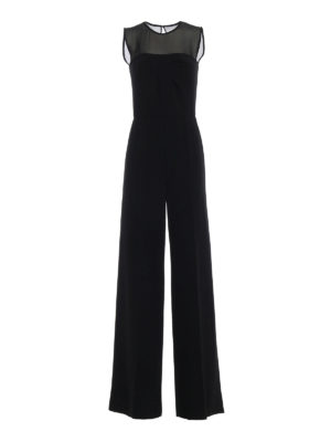 Max Mara: tute - Tuta Cluny in cady nero