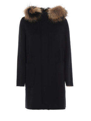 Max Mara: parka - Parka Magiaro in panno double di misto lana