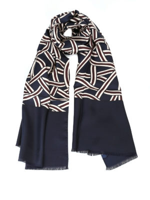 Max Mara: sciarpe e foulard - Sciarpa Agitare in twill di seta stampata