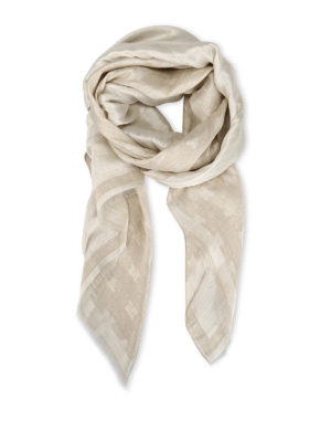 Max Mara: sciarpe e foulard - Sciarpa Humour in lino e seta jacquard