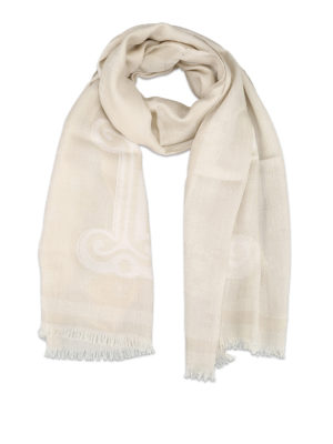 Max Mara: sciarpe e foulard - Sciarpa Liuto in lana misto seta beige