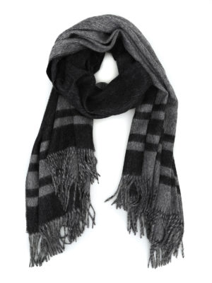 Max Mara: scarves - Nausica fringed jacquard alpaca scarf
