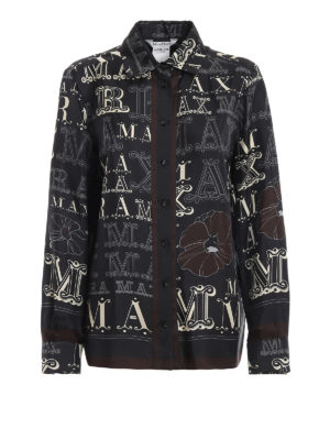 Max Mara: shirts - Colomba printed twill silk shirt