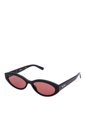 Max Mara: sunglasses - Mm Slim oval shape black sunglasses