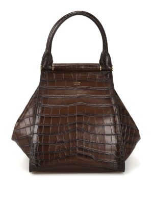 Max Mara: shopper - Shopper Anita in pelle stampa cocco