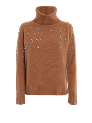 Max Mara: Cuellos altos y polos - Acciuga-Studio - Marrón Claro