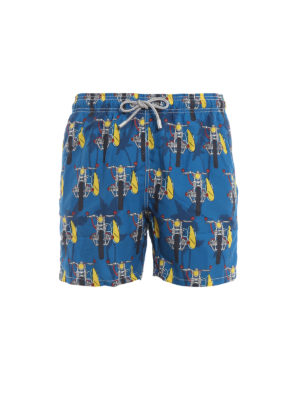 MC2 SAINT BARTH: Costumi piscina e boxer - Boxer da mare Gustavia con stampa moto