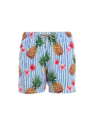 MC2 SAINT BARTH: Costumi piscina e boxer - Boxer da mare Gustavia con stampa ananas