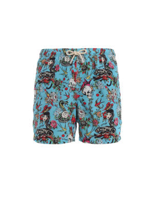 MC2 SAINT BARTH: Costumi piscina e boxer - Boxer da mare Lighting con stampa heloisa