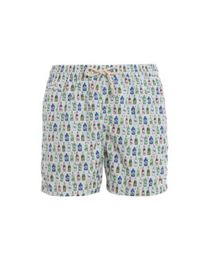 MC2 SAINT BARTH: Costumi piscina e boxer - Boxer da mare Lighting Micro stampa bottiglie