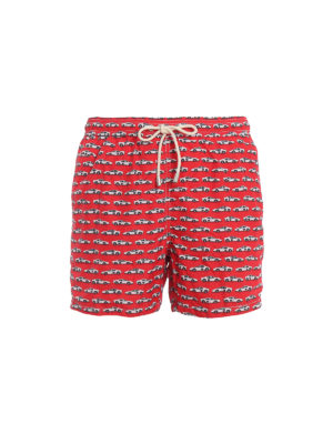 MC2 SAINT BARTH: Costumi piscina e boxer - Boxer da mare Lighting Micro rossi
