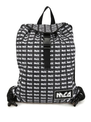 MCQ: zaini - Zaino a sacca in nylon con logo mcq ripetuto