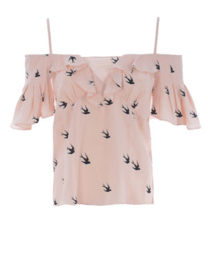 MCQ: bluse - Blusa Pin Up Swallow rosa