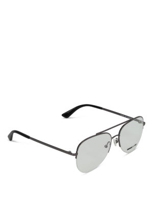 MCQ: Occhiali - Occhiali da vista aviator in metallo rutenio