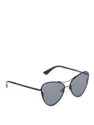 Mcq: sunglasses - Cat-eye black metal sunglasses