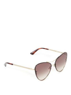Mcq: sunglasses - Cat-eye gold metal sunglasses