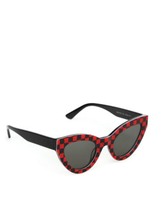 MCQ: occhiali da sole - Occhiali da sole a occhi di gatto a quadretti