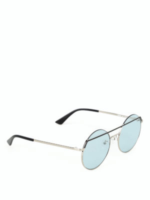 MCQ: occhiali da sole - Occhiali da sole tondi con lenti azzurre