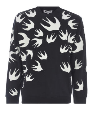 MCQ: Felpe e maglie - Felpa nera con stampa Swallow