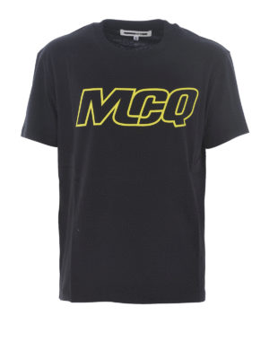MCQ: t-shirts - Logo Hyper print black T-shirt