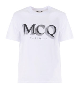 MCQ: t-shirt - T-shirt MCQ Paradise stampa logo