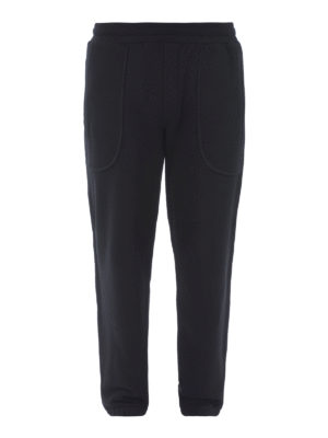 MCQ: pantaloni sport - Joggers in cotone con patch logo dietro