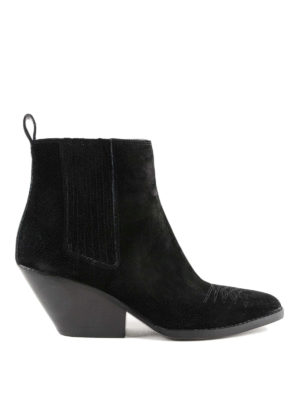 MICHAEL KORS: tronchetti - Stivale alla caviglia in camoscio Sinclair