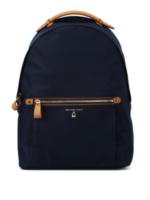 MICHAEL KORS: zaini - Zaino Kelsey L in nylon blu navy