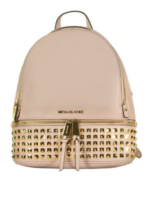 MICHAEL KORS: zaini - Zaino Rhea medio in pelle con borchie