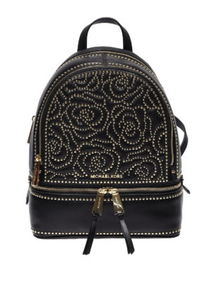 MICHAEL KORS: zaini - Zaino medio Rhea Zip in pelle con borchie