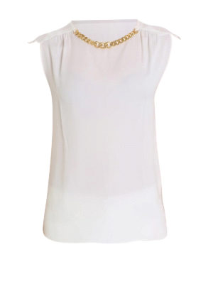 Michael Kors: blouses - Chain detailed silk blouse