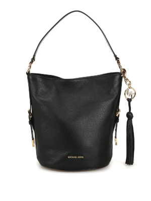 MICHAEL KORS: Secchielli - Secchiello Brooke M in pelle nera
