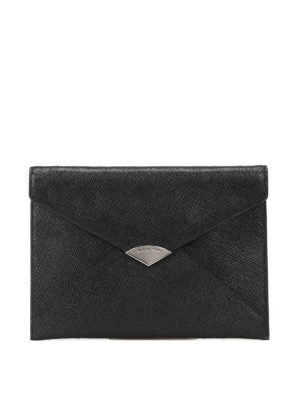MICHAEL KORS: pochette - Pochette in pelle nera Barbara