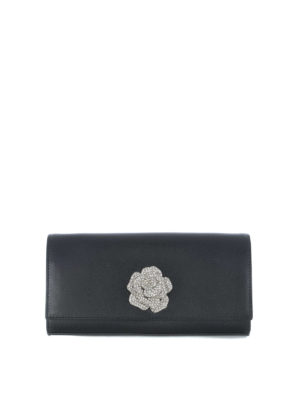 MICHAEL KORS: pochette - Pochette Bellamie L in pelle nera