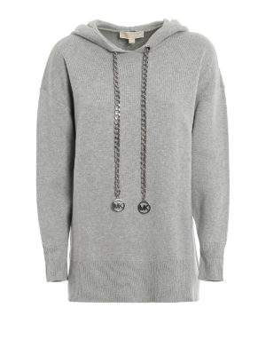 MICHAEL KORS: crew necks - Chain detailed hoodie style sweater