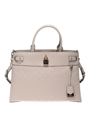 MICHAEL KORS: borse a tracolla - Borsa Gramercy grande in pelle avorio