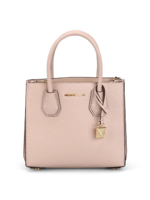 MICHAEL KORS: borse a tracolla - Borsa Mercer M in pelle rosa chiaro