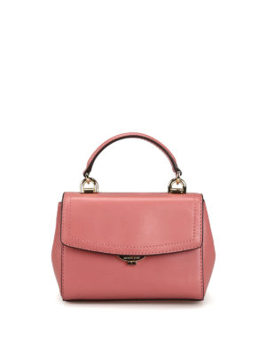 MICHAEL KORS: borse a tracolla - Tracolla mini in pelle liscia rosa