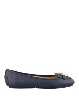 MICHAEL KORS: ballerine - Ballerine Lillie in pelle blu
