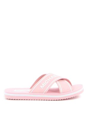 michael kors flip flops womens pink