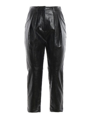 MICHAEL KORS: Pantalones de cuero - Pantalones De Cuero - Negro