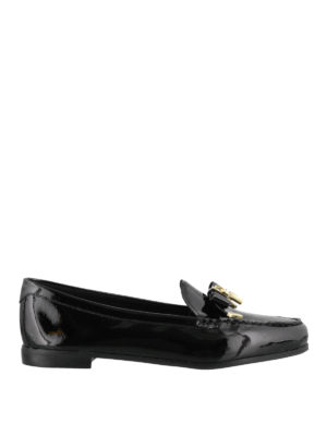 MICHAEL KORS: Mocassini e slippers - Mocassini neri con fiocco e lucchetto