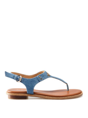 MICHAEL KORS: sandali - Sandali infradito Alice in denim